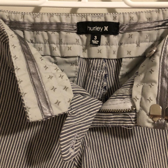 Hurley pin stripe nautical blue and white shorts - Picture 10 of 12